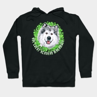 One Lucky Alaskan Malamute Funny St. Patrick Dog Hoodie